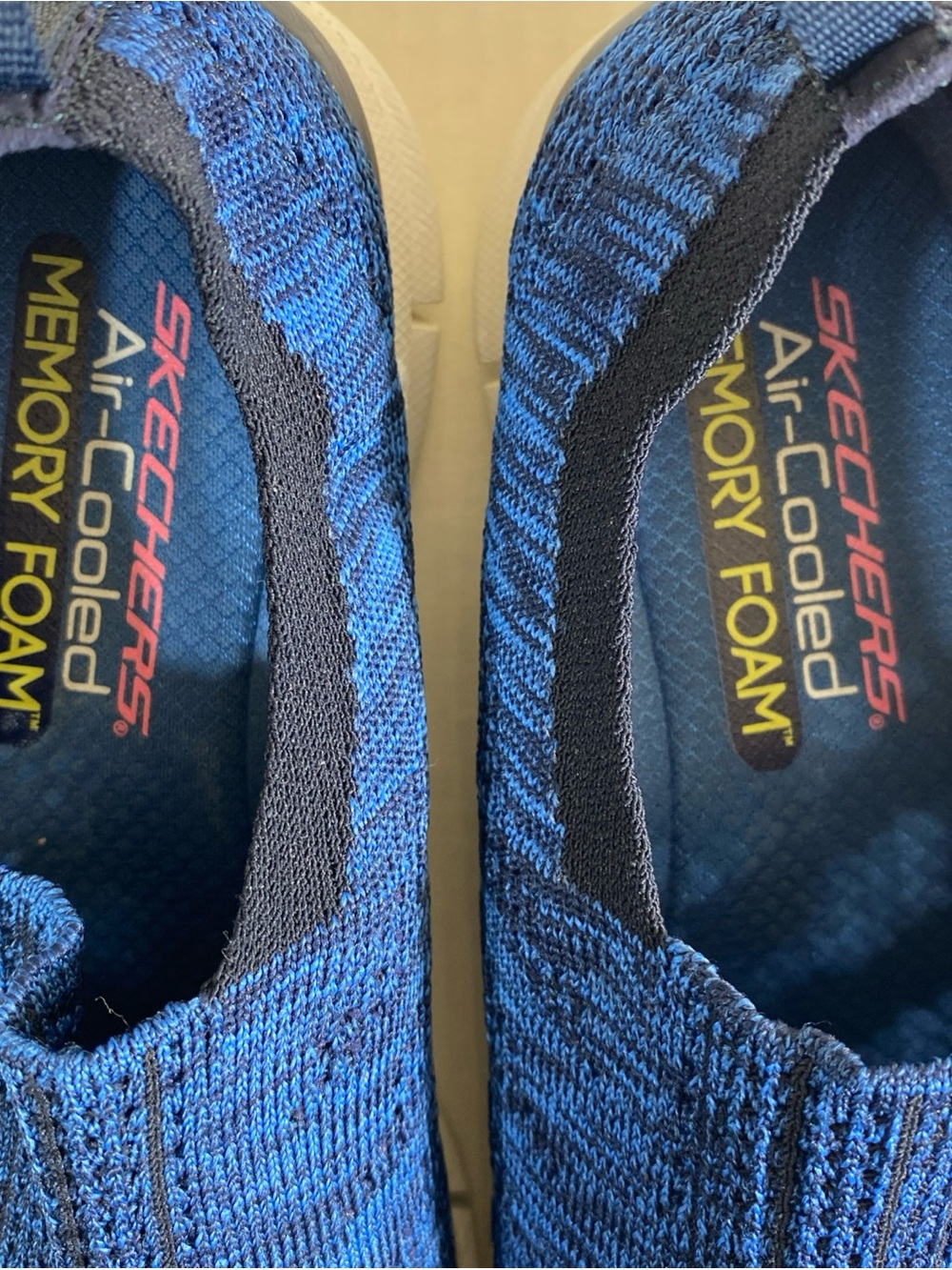 Skechers Women's Slip-On Knit Sneakers - Blue and Navy - Picture 9 of 10